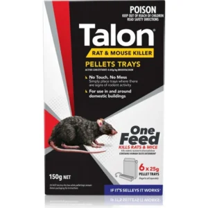 Talon Rat & Mouse Killer 6 x 25g Pellet Trays perth